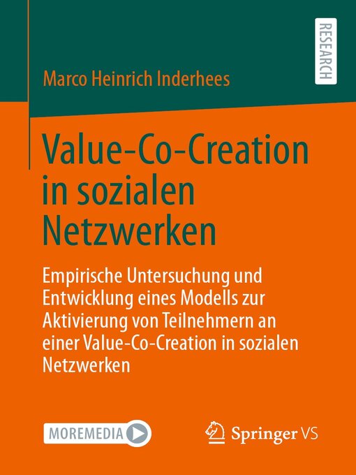 Title details for Value-Co-Creation in sozialen Netzwerken by Prof. Dr. Marco Heinrich Inderhees - Available